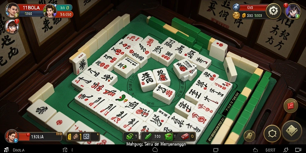 Screenshot memperlihatkan gameplay menarik Mahjong di 11BOLA.