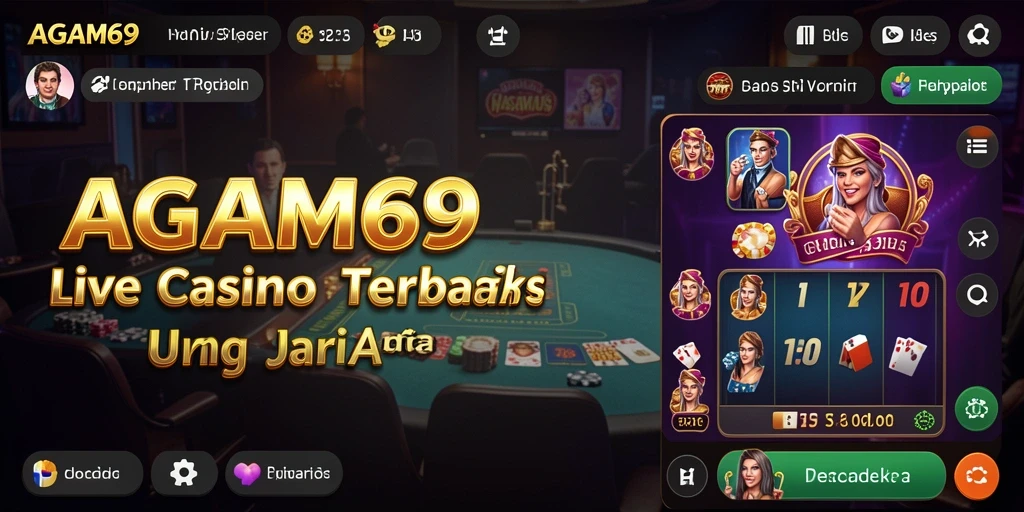 Tampilan menarik dari gameplay Live Casino di AGAM69.
