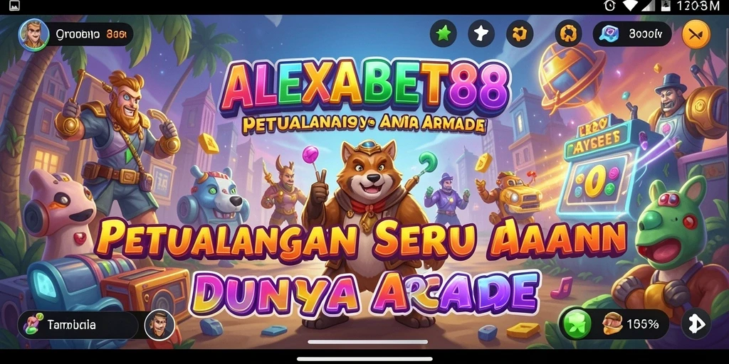 Tampilan screenshot ALEXABET88 menampilkan gameplay yang penuh aksi dan warna.