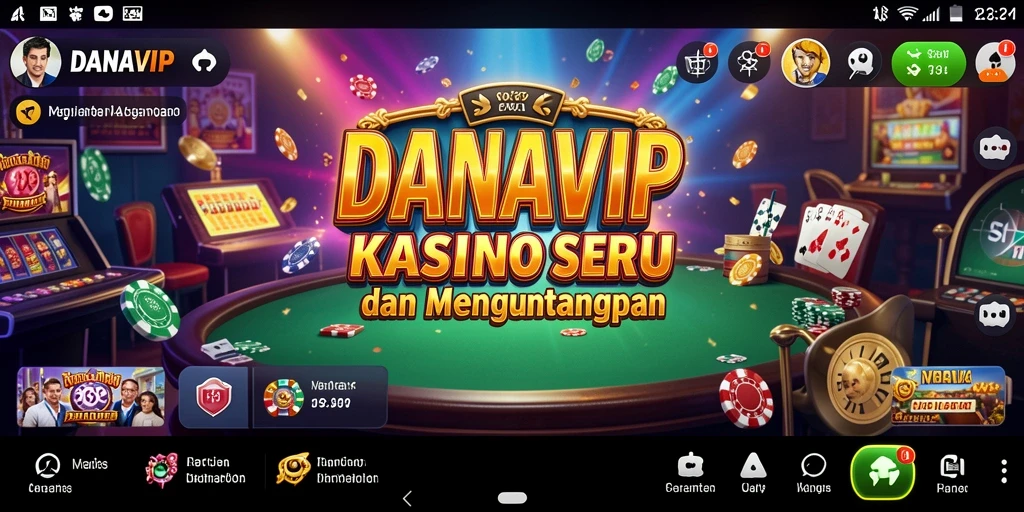 Screenshot utama DANAVIP menampilkan gameplay Kasino yang mengasyikkan.