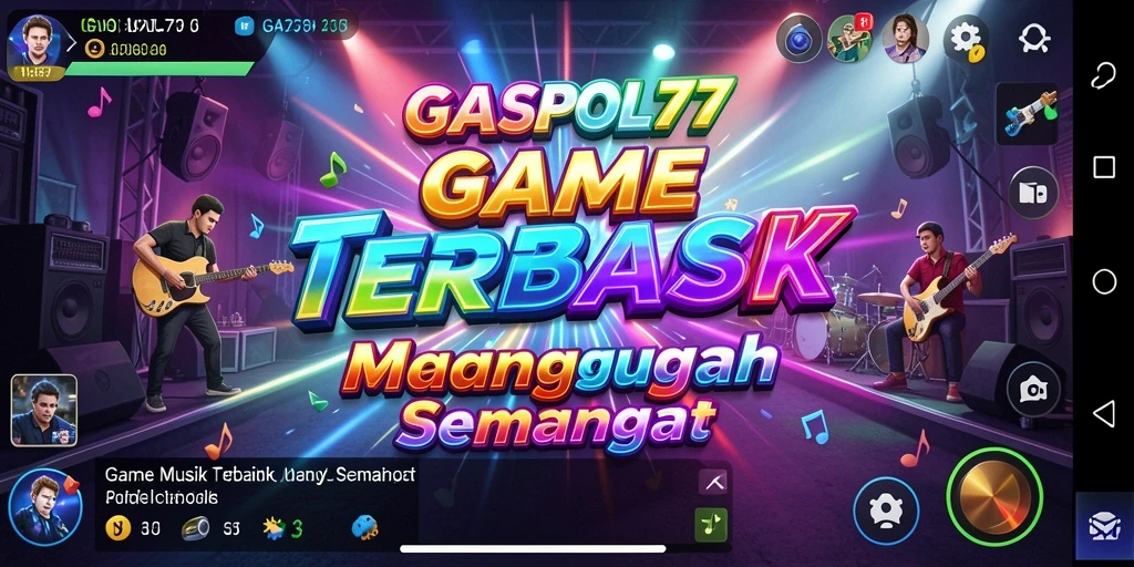 Tampilan gameplay GASPOL77 dengan irama musik yang menggugah semangat.