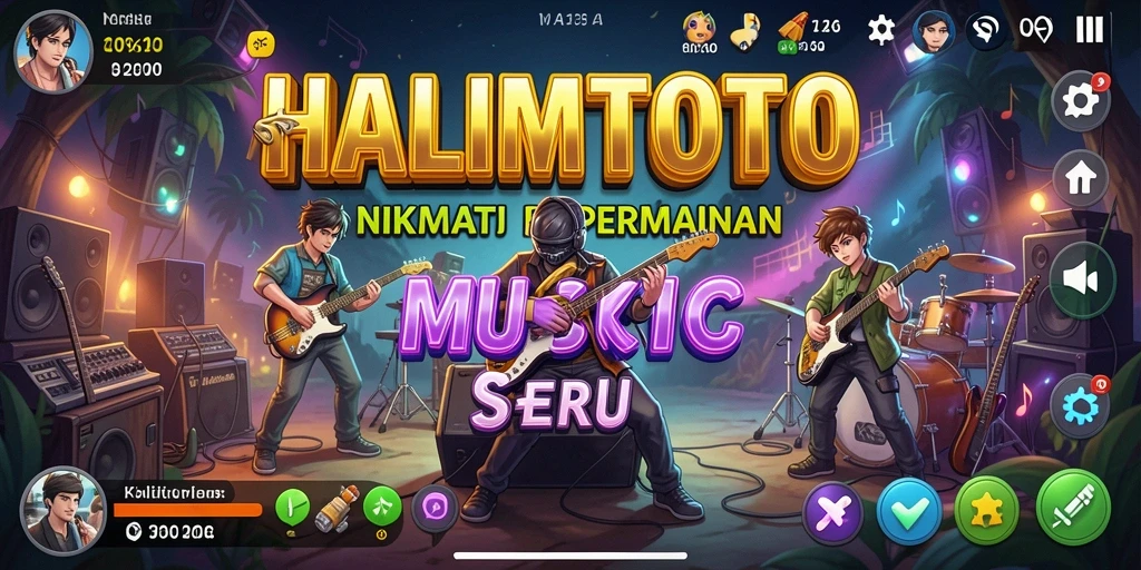 Tampilan gameplay seru dari HALIMTOTO dengan variasi lagu.