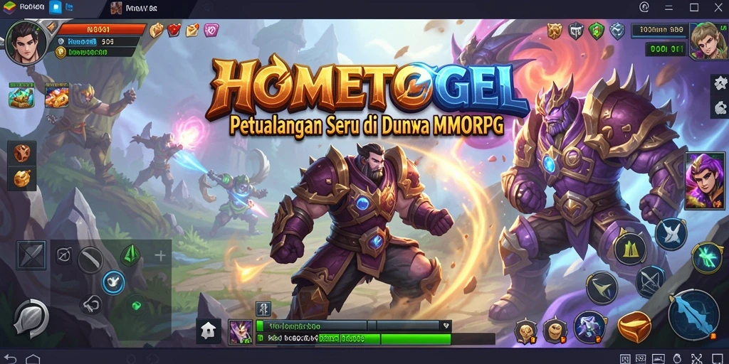 Tampilan gameplay HOMETOGEL dengan grafis yang mengesankan dan dunia yang luas.