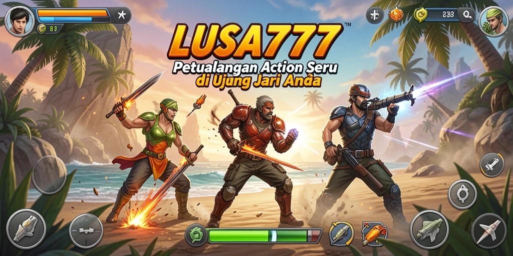 Tampilan gameplay seru dari LUSA777 dengan aksi mendebarkan.