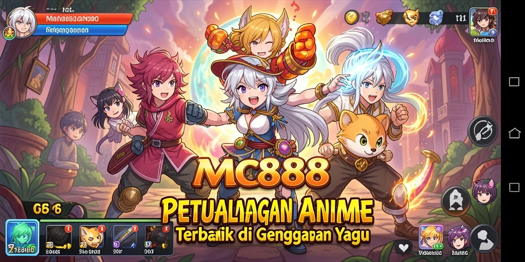 Screenshot dari gameplay seru MC888 dengan karakter Anime.