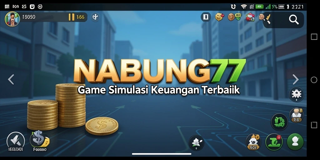 Screenshot gameplay NABUNG77 menampilkan strategi keuangan yang menarik.