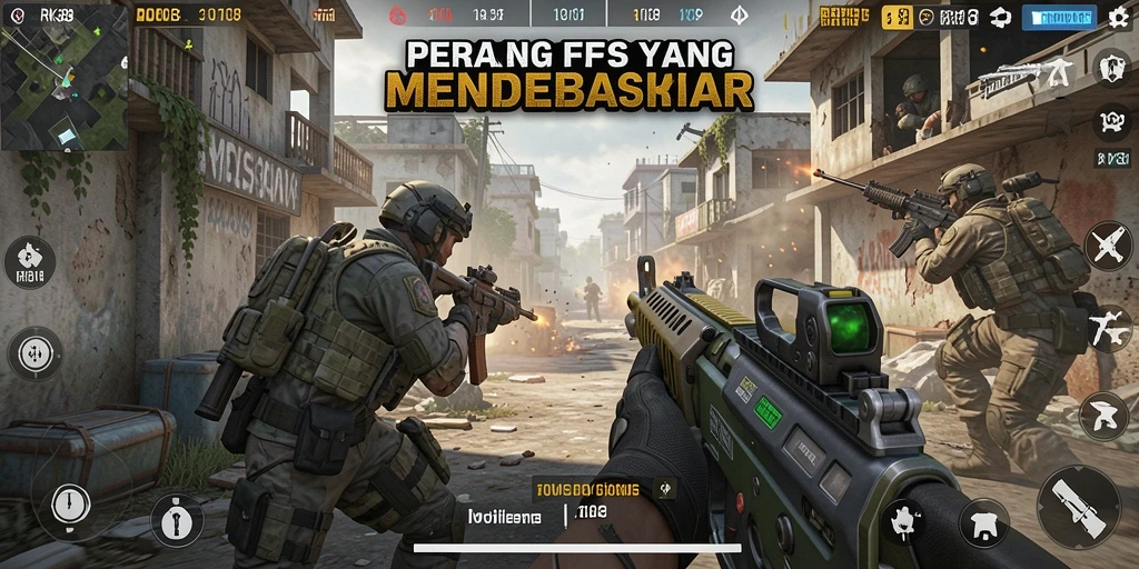 Tampilan game FPS RK88 yang memukau dan mendebarkan.
