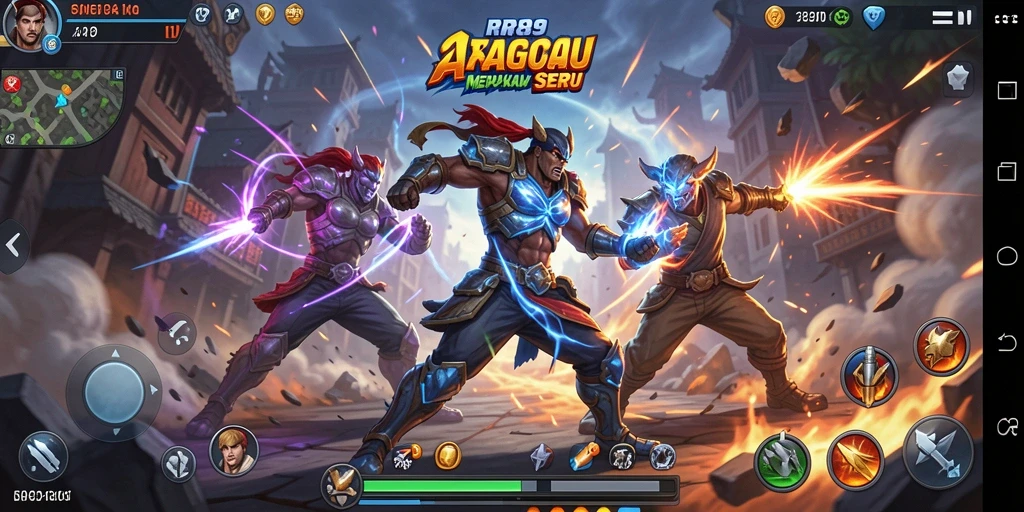 Screenshot gameplay RR89 menunjukkan aksi seru dalam pertempuran.