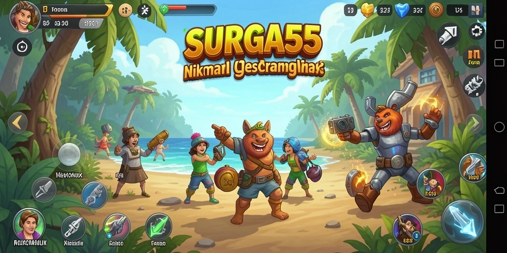 Tampilan gameplay menarik dalam SURGA55 dengan aksi seru.