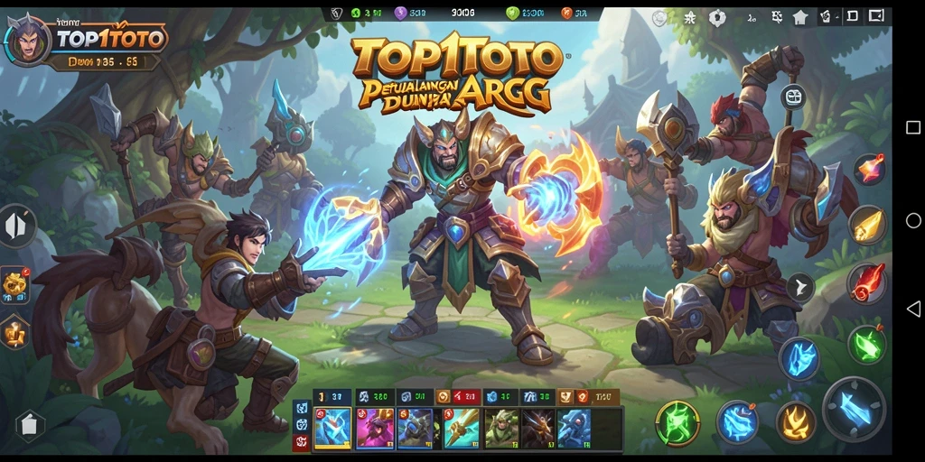 Screenshot gameplay TOP1TOTO menampilkan aksi pertarungan yang intens.